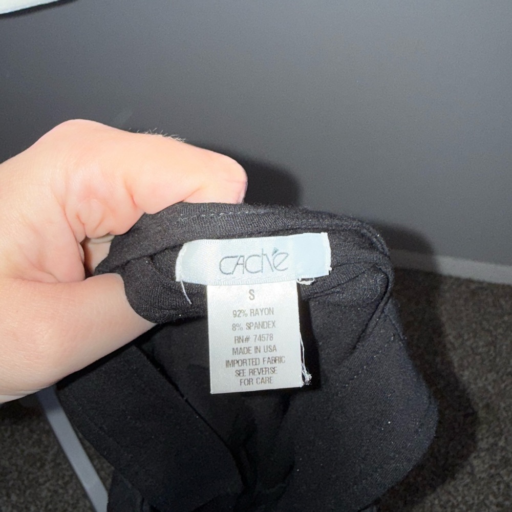 Cache Black Tank Top with Zipper - Picture 4 of 4